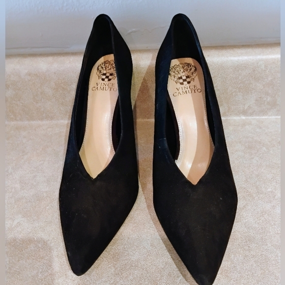 Vince Camuto Shoes - Vince Camuto Black True Suede High Heeled Pumps Shoes